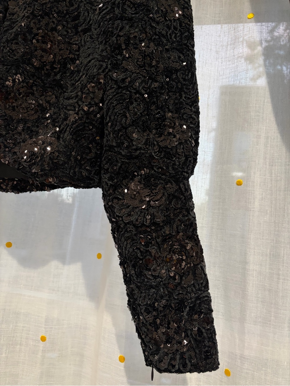 Amazing Zara Black Sequin Embellished Jacket/ Size Small